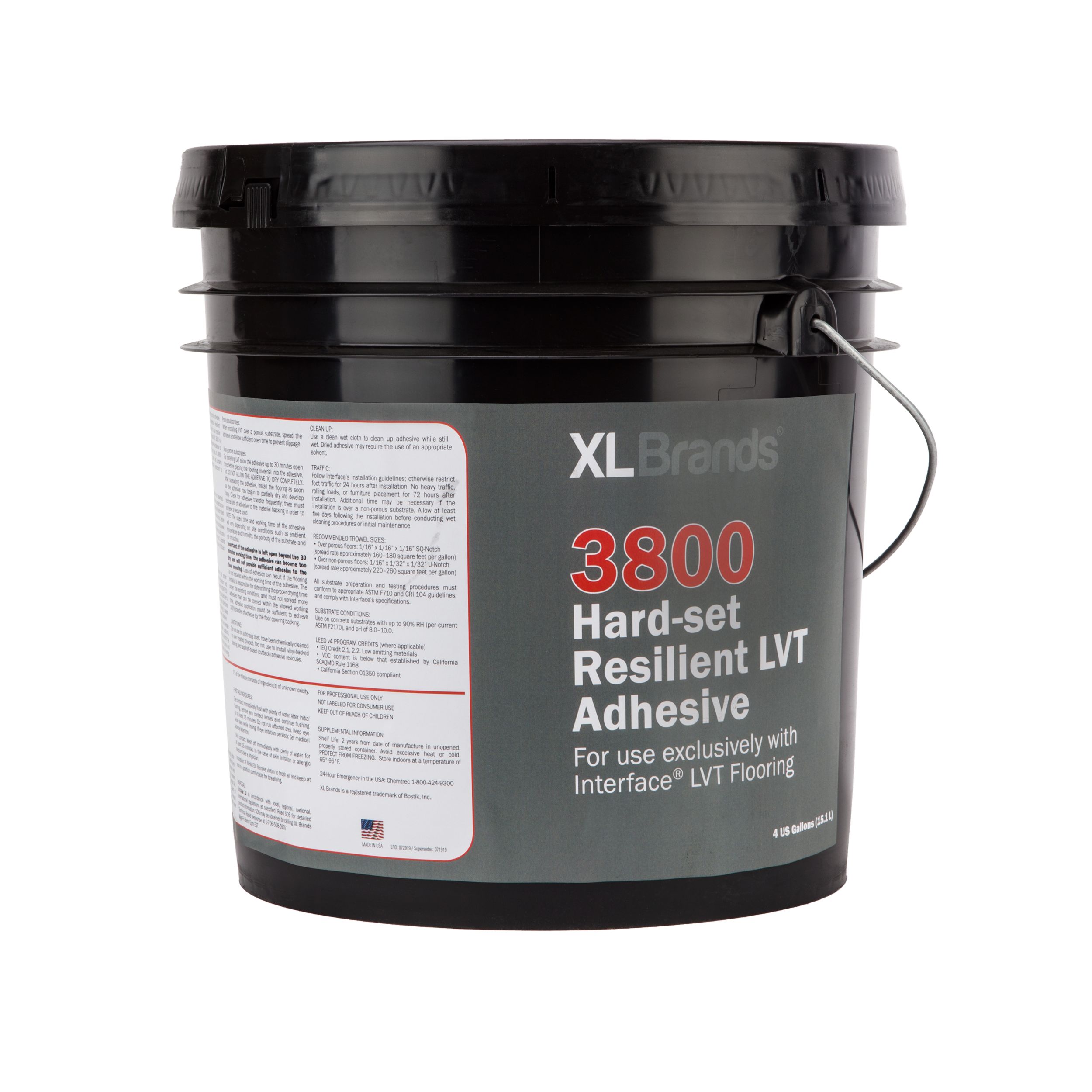 XL Brands 3800 Adhesive - 4 Gal: undefined Resilient Flooring by